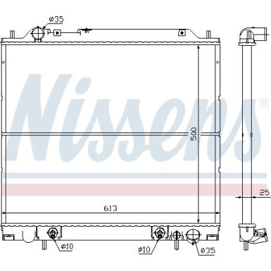 Nissens | Kühler, Motorkühlung | 62855