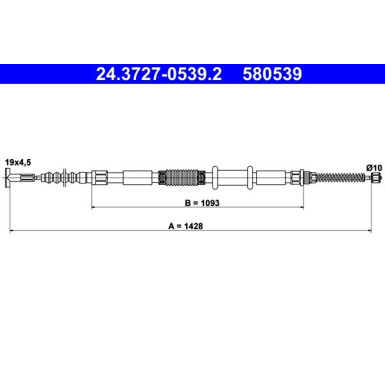 24.3727-0539.2 Seilzug, Feststellbremse