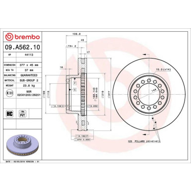 Brembo | Bremsscheibe | 09.A562.10