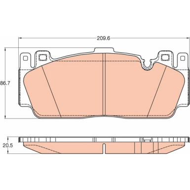 GDB2020 Bremsbelagsatz, Scheibenbremse