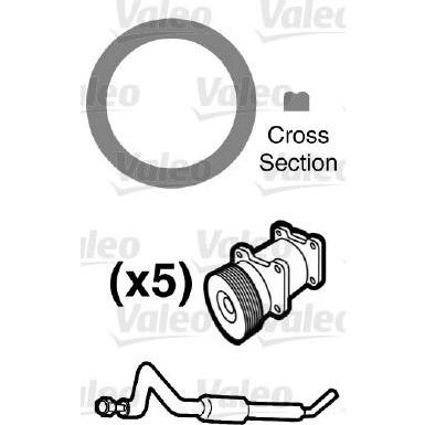 Valeo | Dichtung, Kühlmittelrohrleitung | 509555