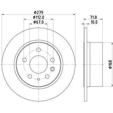 Hella | Bremsscheibe | 8DD 355 100-991