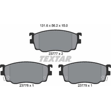 2377701 Bremsbelagsatz, Scheibenbremse