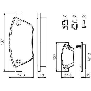 0 986 494 157 Bremsbelagsatz, Scheibenbremse