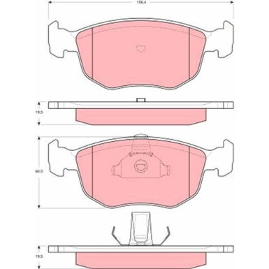 GDB1618 Bremsbelagsatz, Scheibenbremse
