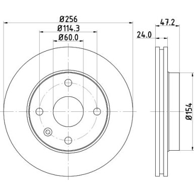 Hella | Bremsscheibe | 8DD 355 111-351