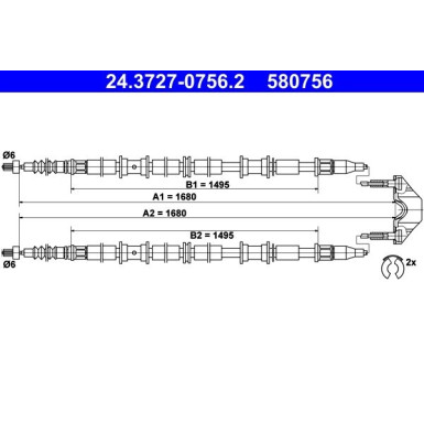 24.3727-0756.2 Seilzug, Feststellbremse