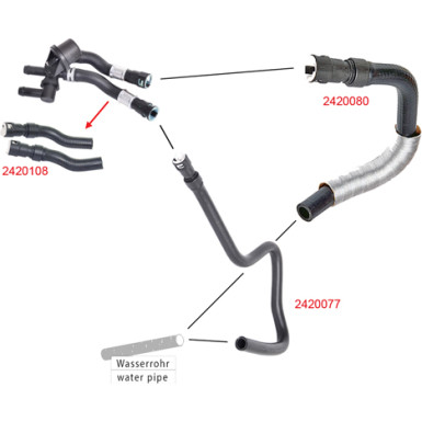 2420077 Heizungsschlauch 2420077 Heizungsschlauch