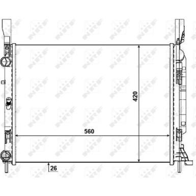 NRF | Kühler, Motorkühlung | 53004