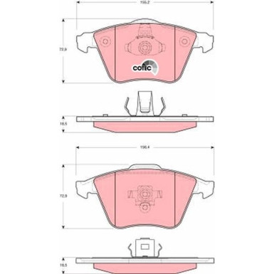 TRW Bremsbelagsatz, Scheibenbremse COTEC GDB1607