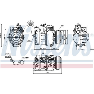 Nissens Kompressor, Klimaanlage FIRST FIT 89075