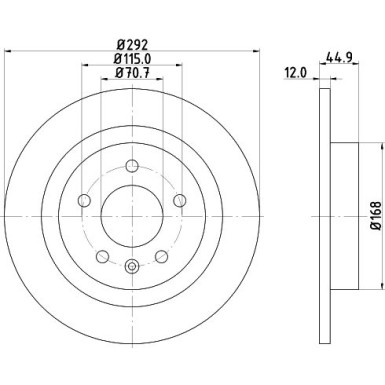 Hella | Bremsscheibe | 8DD 355 116-601