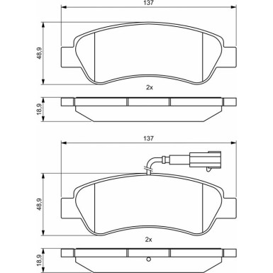0 986 494 994 Bremsbelagsatz, Scheibenbremse