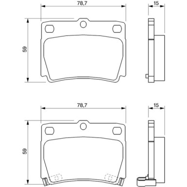 BOSCH Bremsbelagsatz, Scheibenbremse 0 986 424 711 BOSCH Bremsbelagsatz, Scheibenbremse 0 986 424 711
