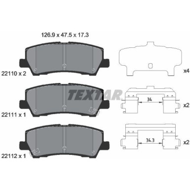 2211003 Bremsbelagsatz, Scheibenbremse