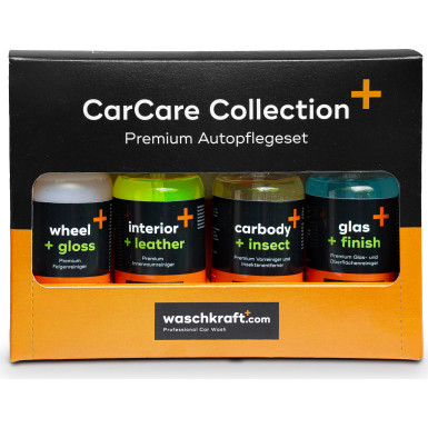 Autopflegeset von Waschkraft inkl. Reiniger für Glas, Innenraum, Lack & Felgen