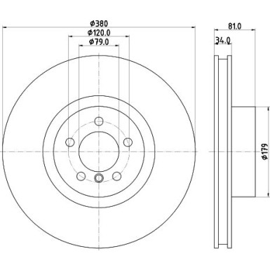 Hella | Bremsscheibe | 8DD 355 122-571