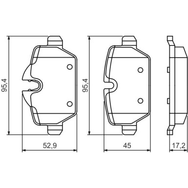 0 986 494 461 Bremsbelagsatz, Scheibenbremse