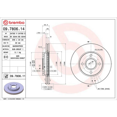 Brembo | Bremsscheibe | 09.7806.11