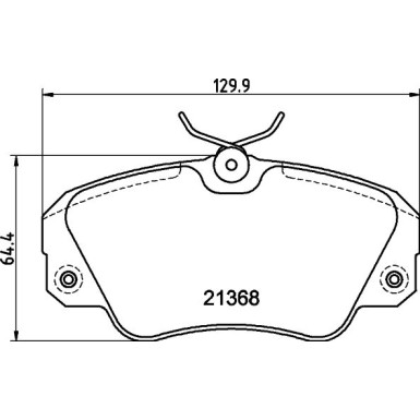 Hella | Bremsbelagsatz, Scheibenbremse | 8DB 355 017-771