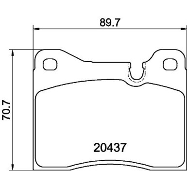 Hella | Bremsbelagsatz, Scheibenbremse | 8DB 355 017-561