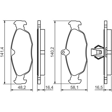 0 986 494 413 Bremsbelagsatz, Scheibenbremse