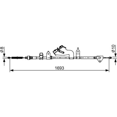BOSCH | Seilzug, Feststellbremse | 1 987 482 657