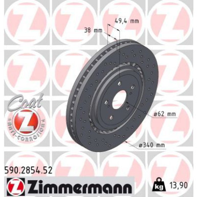 Zimmermann | Bremsscheibe | 590.2854.52