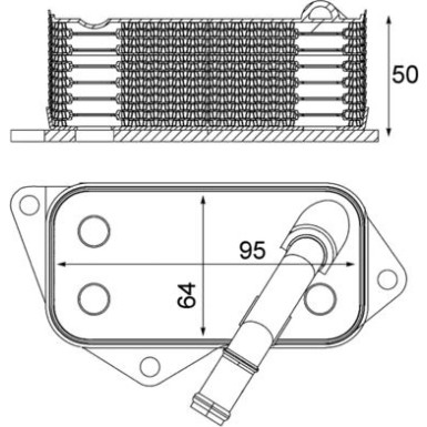 Mahle | Ölkühler, Motoröl | CLC 12 001S