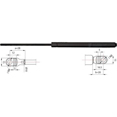 2110354 Gasfeder, Motorhaube