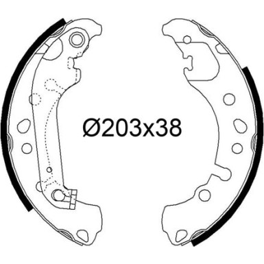 564295 Bremsbackensatz