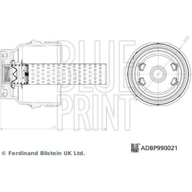 Deckel, Ölfiltergehäuse Blue Print Solution ADBP990021