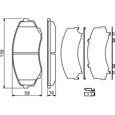 0 986 494 204 Bremsbelagsatz, Scheibenbremse