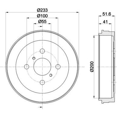 Hella | Bremstrommel | 8DT 355 301-751