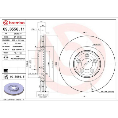 09.B556.11 Bremsscheibe PRIME LINE - UV Coated 09.B556.11 Bremsscheibe PRIME LINE - UV Coated