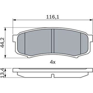 0 986 424 313 Bremsbelagsatz, Scheibenbremse