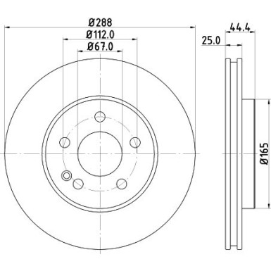 Hella Pagid | Bremsscheibe | 8DD 355 128-281