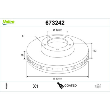 Valeo | Bremsscheibe | 673242