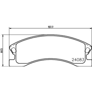 Hella | Bremsbelagsatz, Scheibenbremse | 8DB 355 011-541