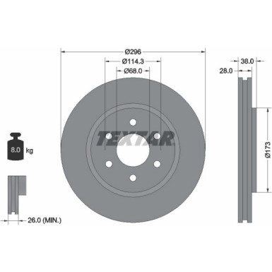 Textar | Bremsscheibe | 92199603