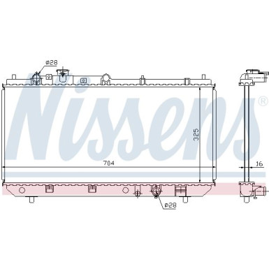 Nissens | Kühler, Motorkühlung | 62403