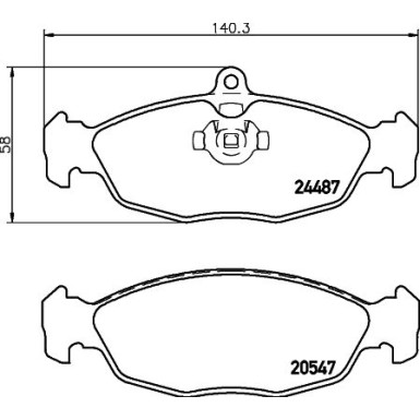 8DB 355 013-031 Bremsbelagsatz, Scheibenbremse