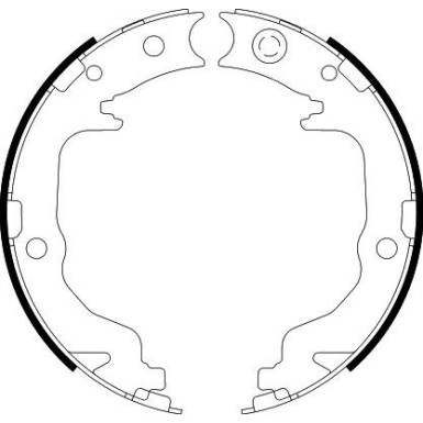 Hella | Bremsbackensatz, Feststellbremse | 8DA 355 050-871