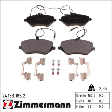 Zimmermann Bremsbelagsatz, Scheibenbremse 24133.185.2