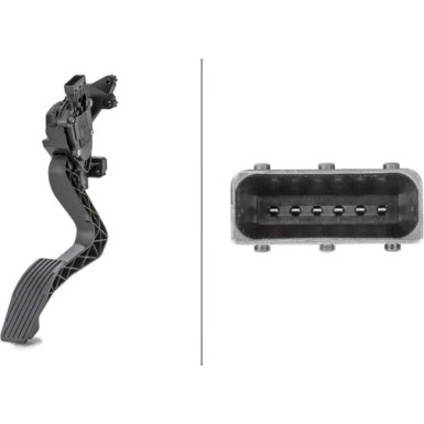 Hella | Sensor, Fahrpedalstellung | 6PV 010 175-741