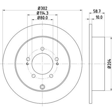 Hella | Bremsscheibe | 8DD 355 119-061