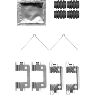 Hella | Zubehörsatz, Scheibenbremsbelag | 8DZ 355 204-341