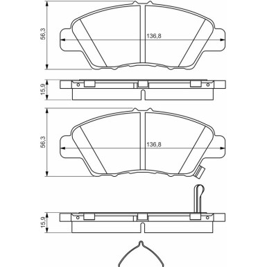 0 986 494 562 Bremsbelagsatz, Scheibenbremse