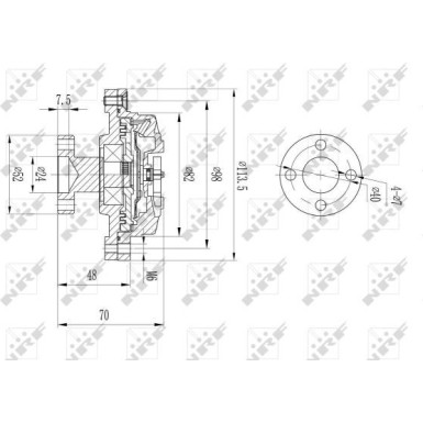 49609 Kupplung, Kühlerlüfter 49609 Kupplung, Kühlerlüfter