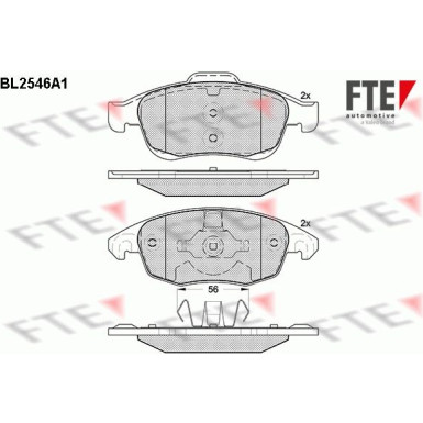 FTE | Bremsbelagsatz, Scheibenbremse | 9010797